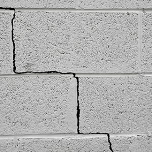 Big foundation crack