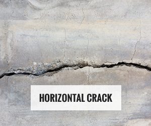 Foundation wall horizontal crack