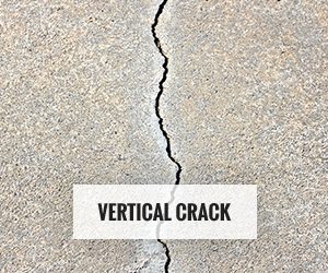 Foundation wall vertical crack